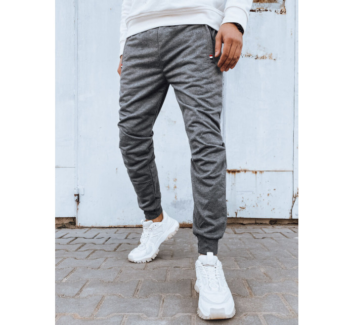 Pánské světle šedé joggers tepláky Dstreet UX4121