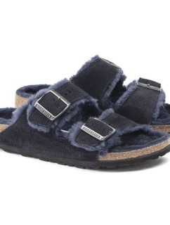 Birkenstock Arizona VL Shearling Midnight zateplené žabky semišová kůže široké regular (1020592)