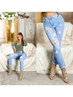 Sexy Highwaist Mom Jeans in Used Look