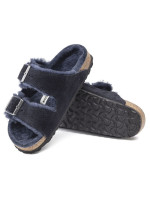 Birkenstock Arizona VL Shearling Midnight zateplené žabky semišová kůže úzké (1020583)