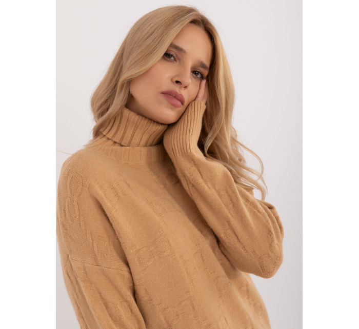 Sweter AT SW  camelowy model 20459081 - FPrice