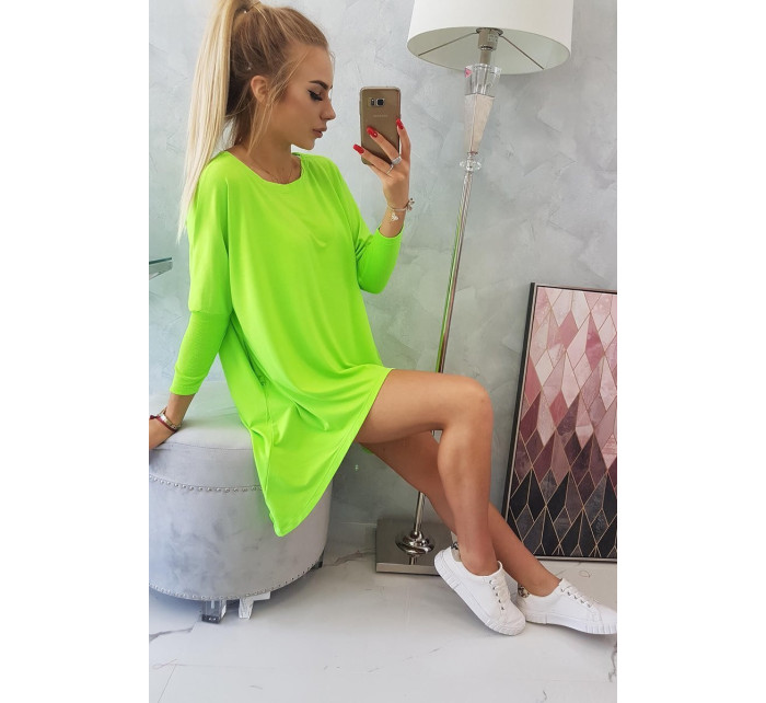 Halenka oversize zelené neonové barvy