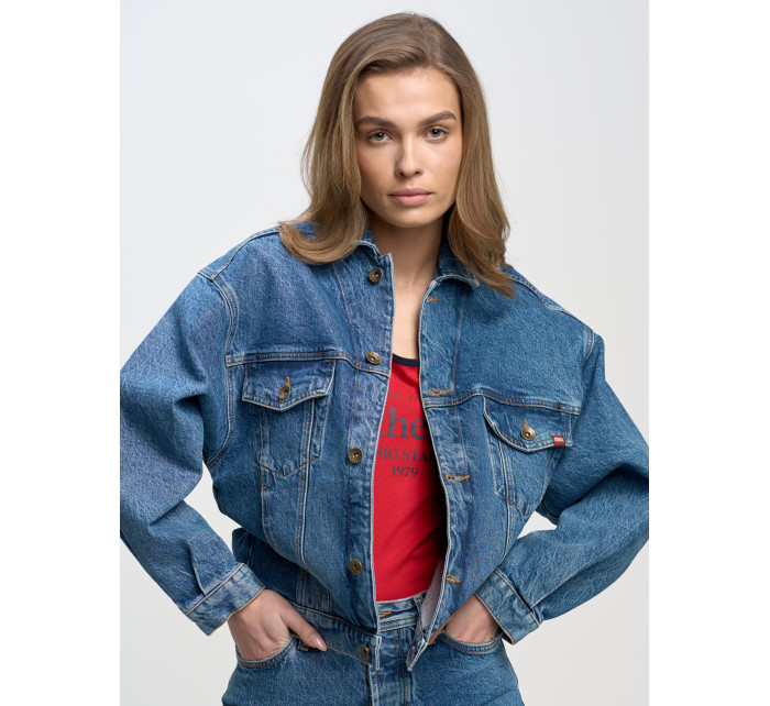 Big Star Bunda Svrchní oblečení 130359 Medium Denim-400