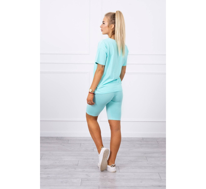 Set top+legíny mint