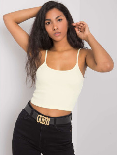 RUE PARIS Světle žlutý crop top