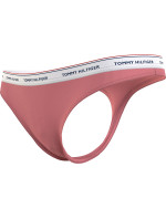 Dámské tanga 3 PACK  UW0UW04894 0R6 růžovo-zelené - Tommy Hilfiger