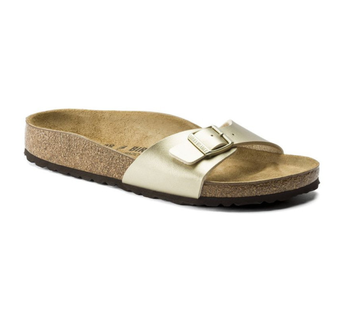 Dámské žabky Birkenstock Madrid Birko-Flor Gold regular wide (1016106) dámské