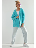 Dámský svetr Cardigan model 20661585 Sky Blue - Fobya