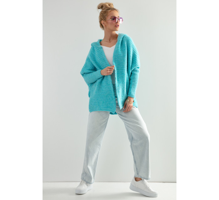 Dámský svetr Cardigan model 20661585 Sky Blue - Fobya