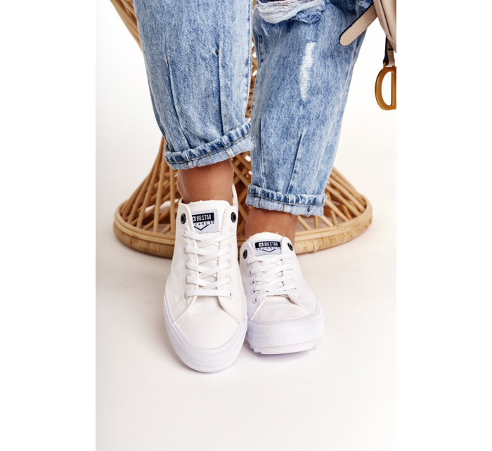 Women's Sneakers On A Chunky Sole BIG STAR White