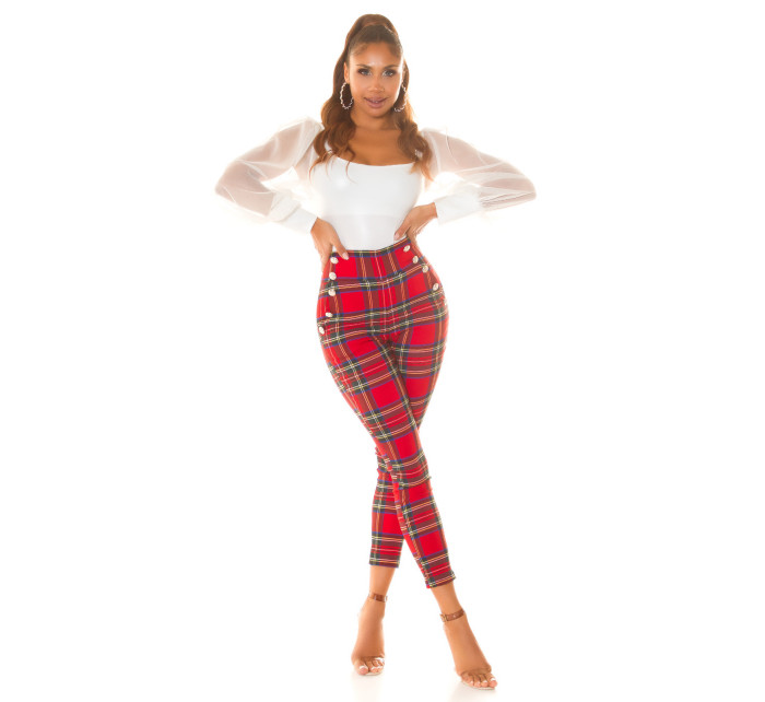 Sexy Koucla checkered Highwaist Pants