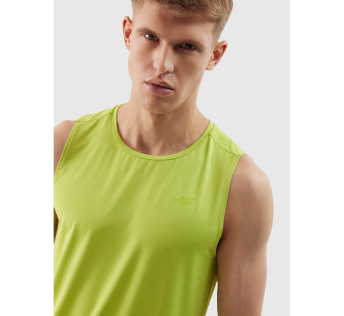 Pánský sportovní tank top regular z recyklovaných materiálů 4F - šťavnatý zelený