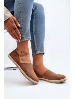 Dámské semišové espadrilky Brown Vulcano