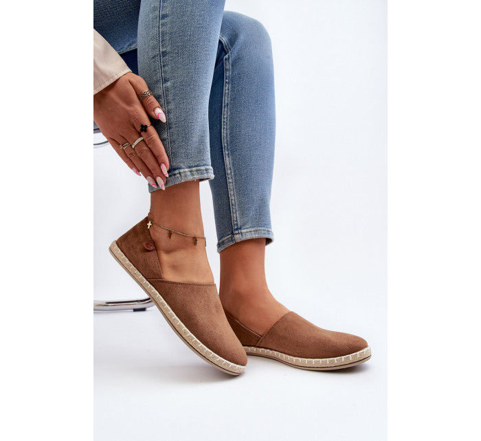 Dámské semišové espadrilky Brown Vulcano