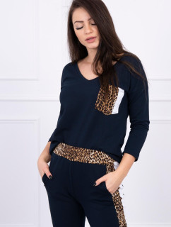 Sada s leopardím potiskem v námořnické model 18743822 - K-Fashion