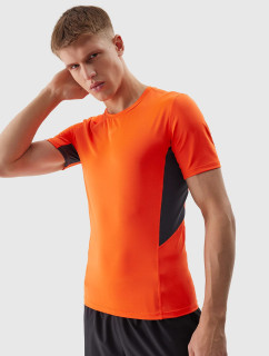 Pánské sportovní tričko slim z model 20437202 materiálů  oranžové - 4F