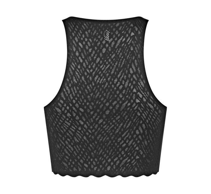 Dámský top ZERO Feel Bliss Crop Top - BLACK - černý 0004 - SLOGGI